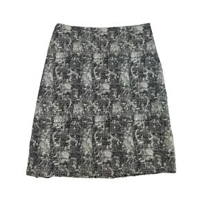 MM.Lafleur Noho Crackle Pencil Skirt Size 4 Black and White Luxury Office Work